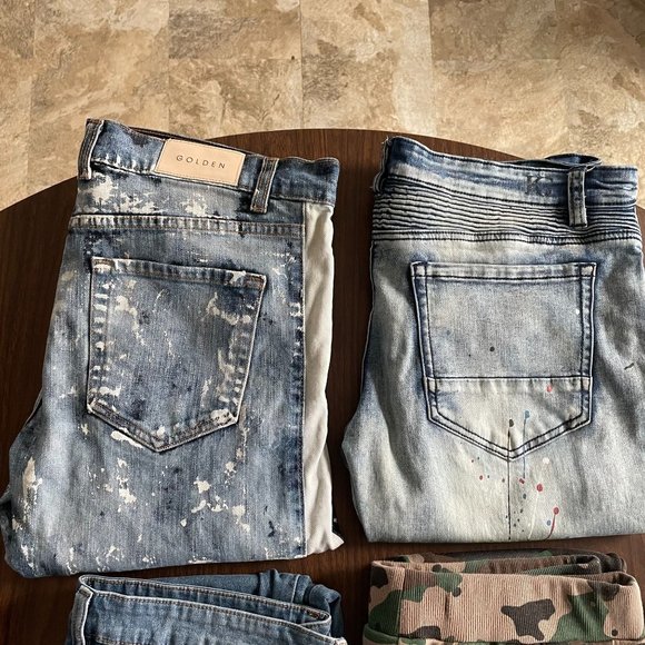 LOT OF 8 MEN'S PANTS JEANS SWEATPANTS JOGGERS SIZE 36 38 LARGE - Picture 8 of 9